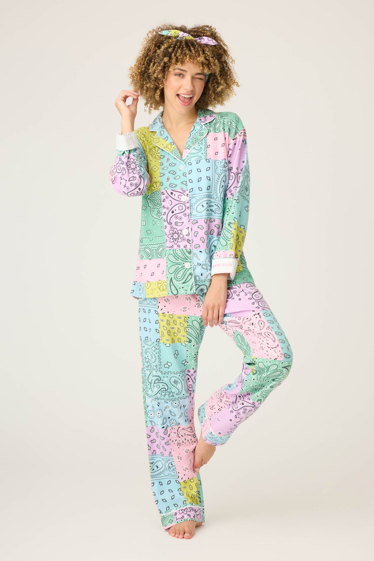 Howdy Honey Paisley 3-Piece Flannel PJ Set