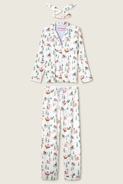 Sleigh All Day 3-Piece Flannel PJ Set