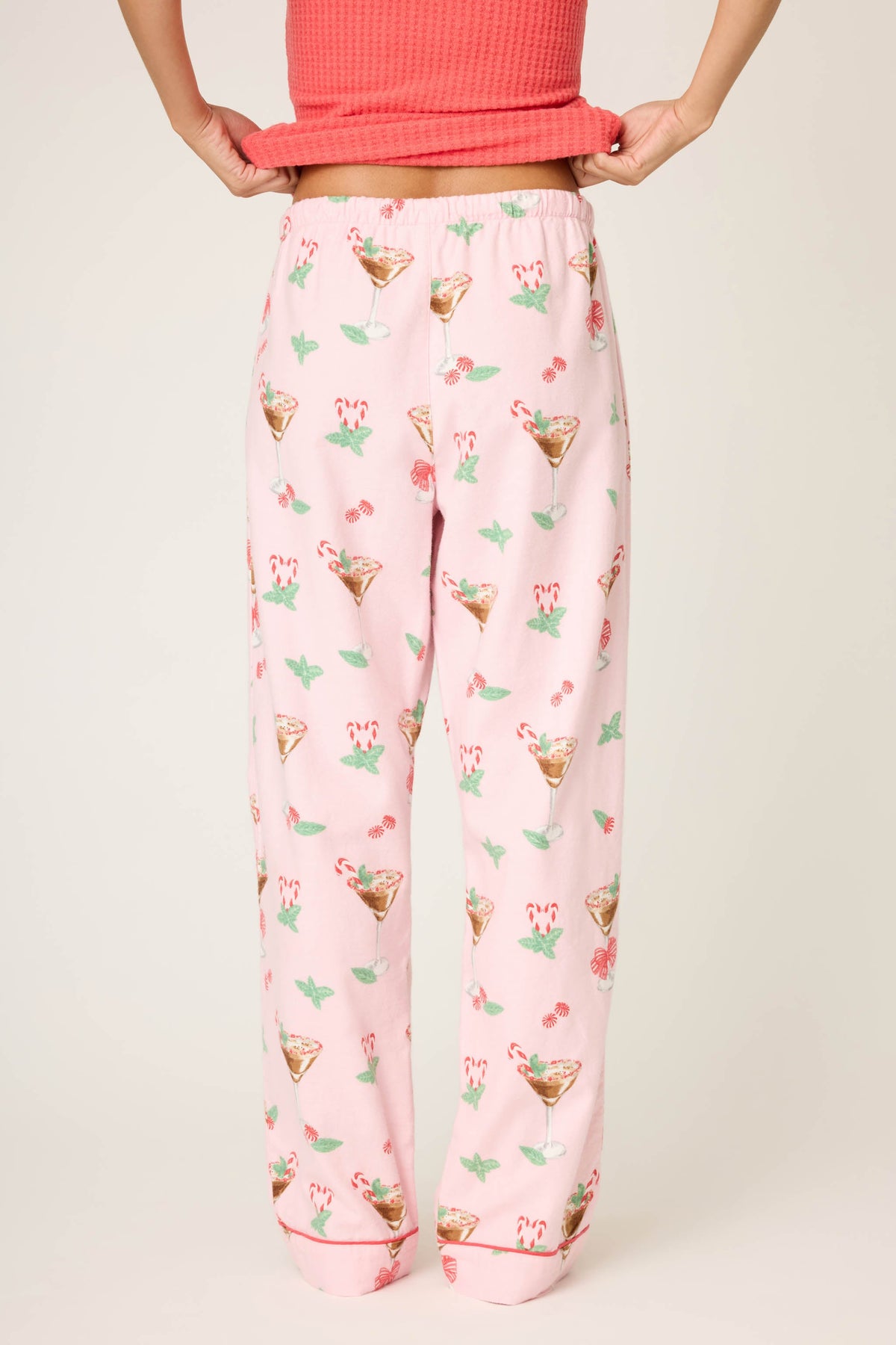 Tini Time Drink Print Flannel Pants