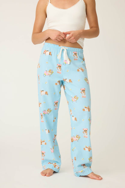 Beary Cute Bear Print Flannel Pants