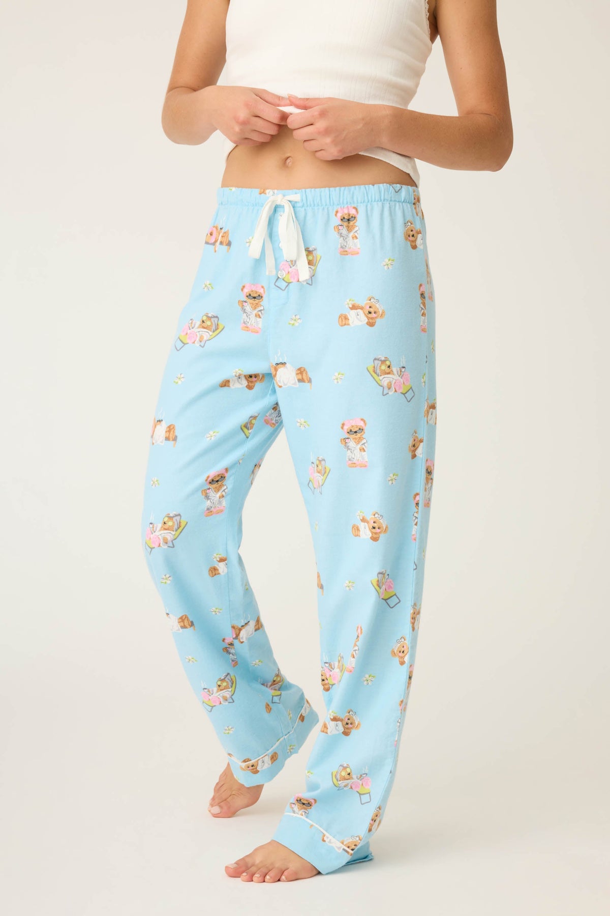 Beary Cute Bear Print Flannel Pants