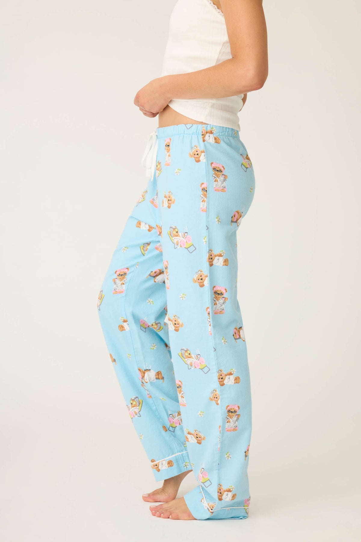 Beary Cute Bear Print Flannel Pants