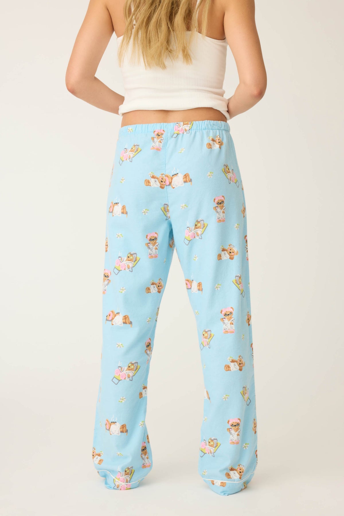Beary Cute Bear Print Flannel Pants