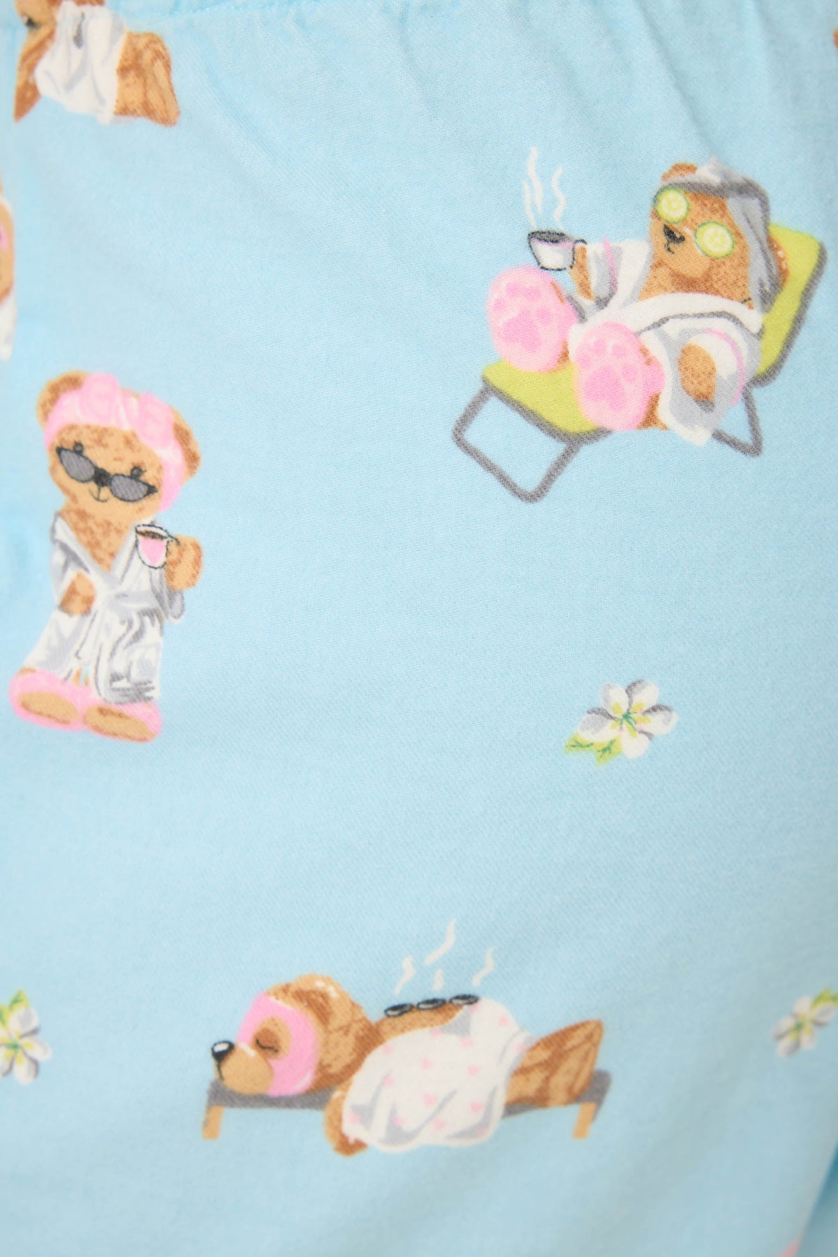 Beary Cute Bear Print Flannel Pants