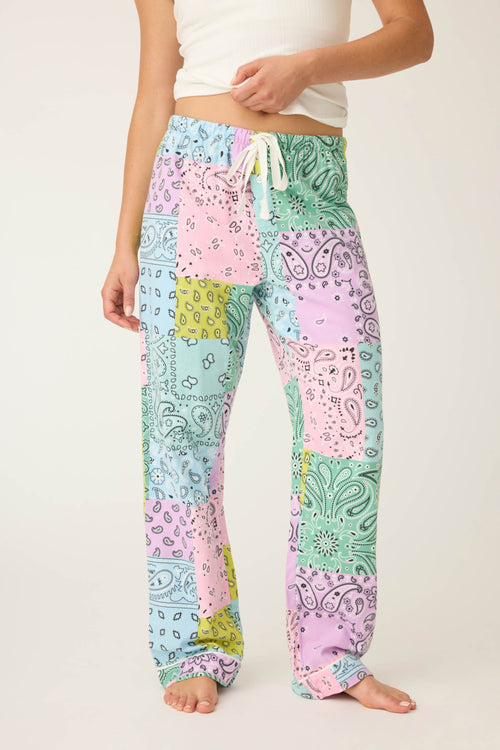 Howdy Honey Paisley Print Flannel Pant