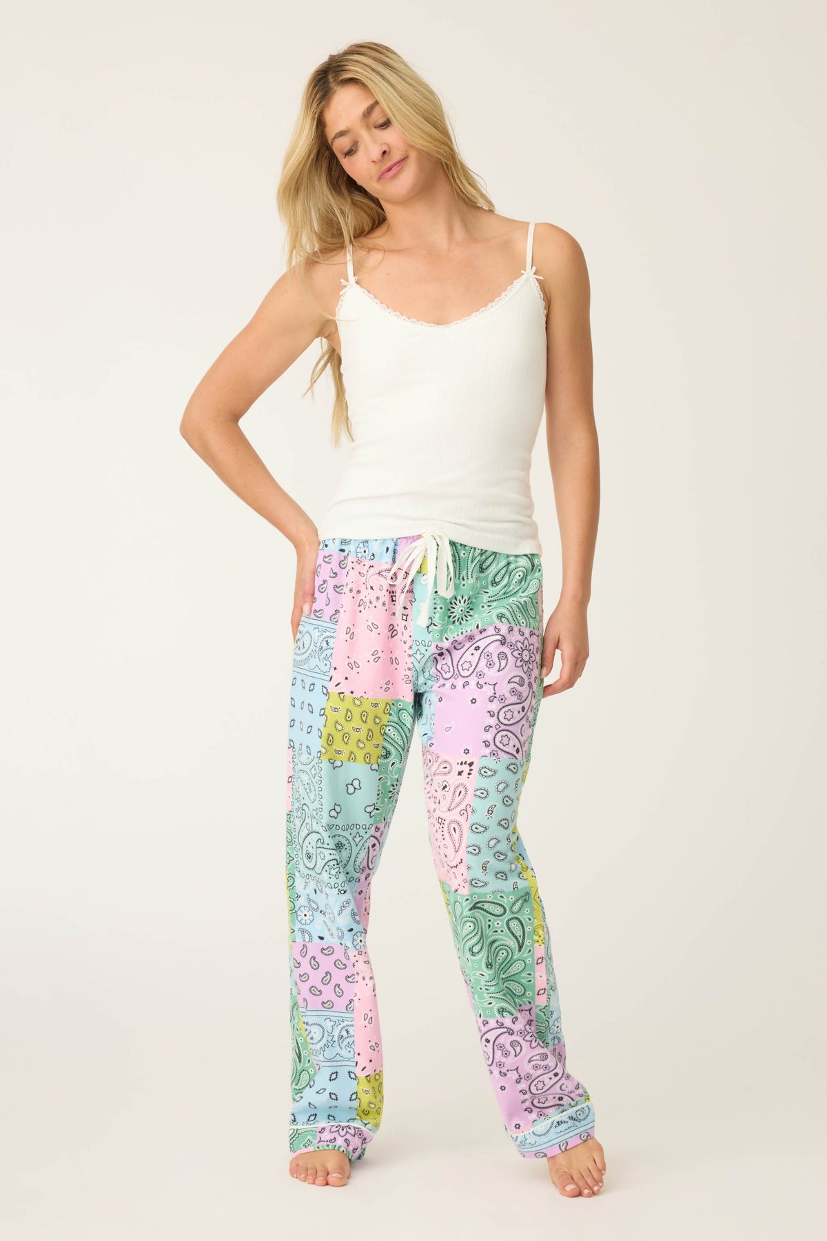 Howdy Honey Paisley Print Flannel Pant