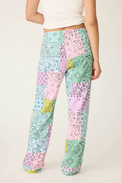 Howdy Honey Paisley Print Flannel Pant