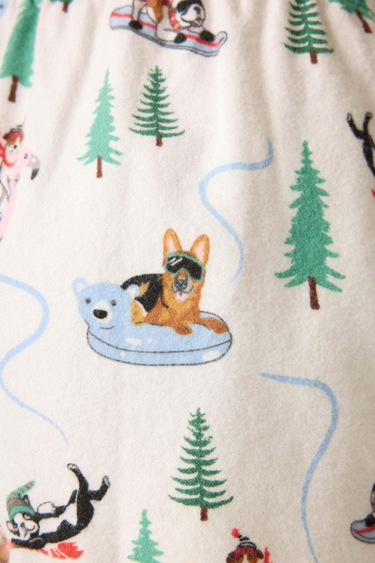 Sleigh All Day Winter Print Flannel Shorts