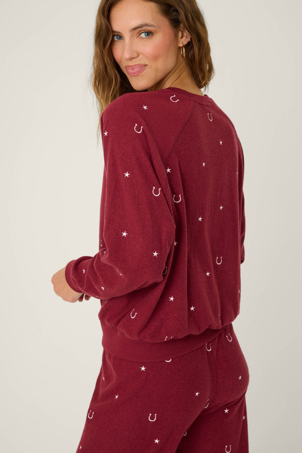 Hold Your Horses Horseshoe Embroidered Sweatshirt