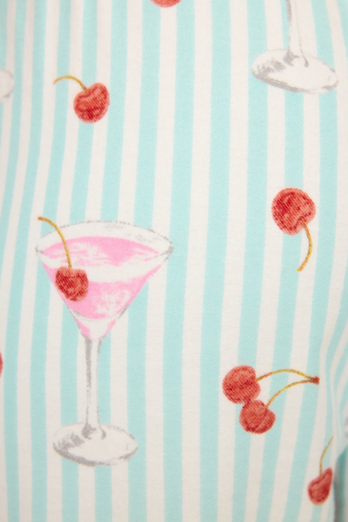 Ma Cherie Cherry Print Flannel Pants