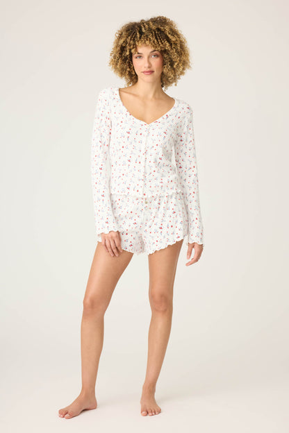 La Rose Ditsy Floral Print Cardigan