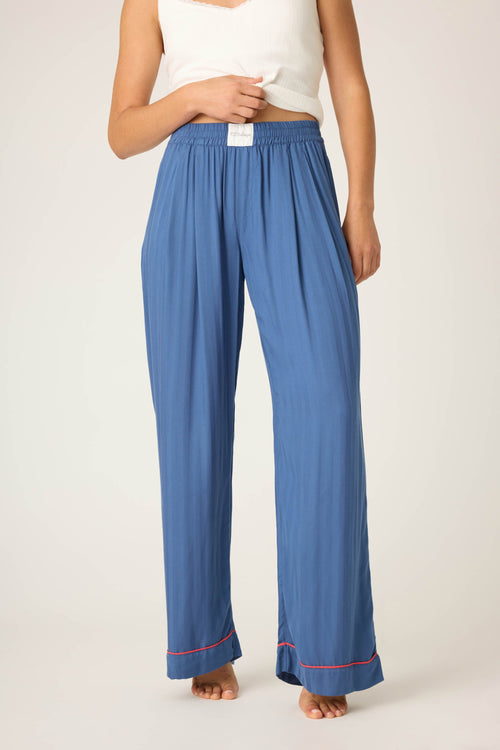 La Rose Striped Open Leg Pants