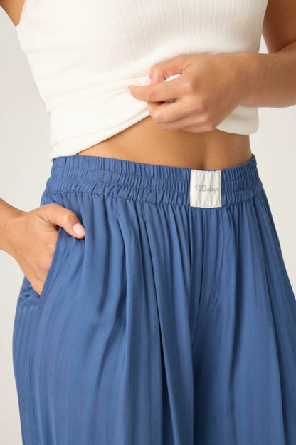 La Rose Striped Open Leg Pants