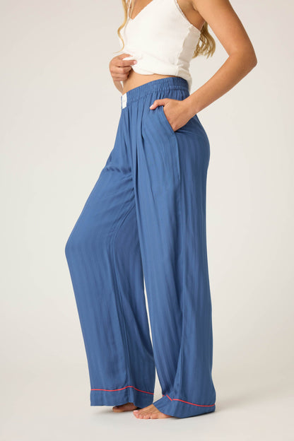 La Rose Striped Open Leg Pants