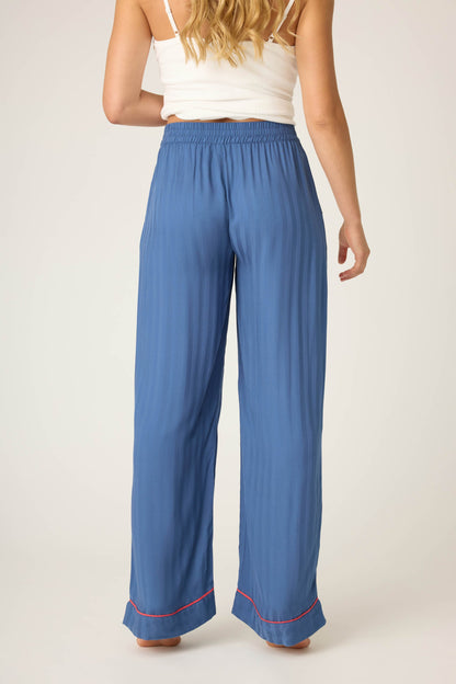 La Rose Striped Open Leg Pants