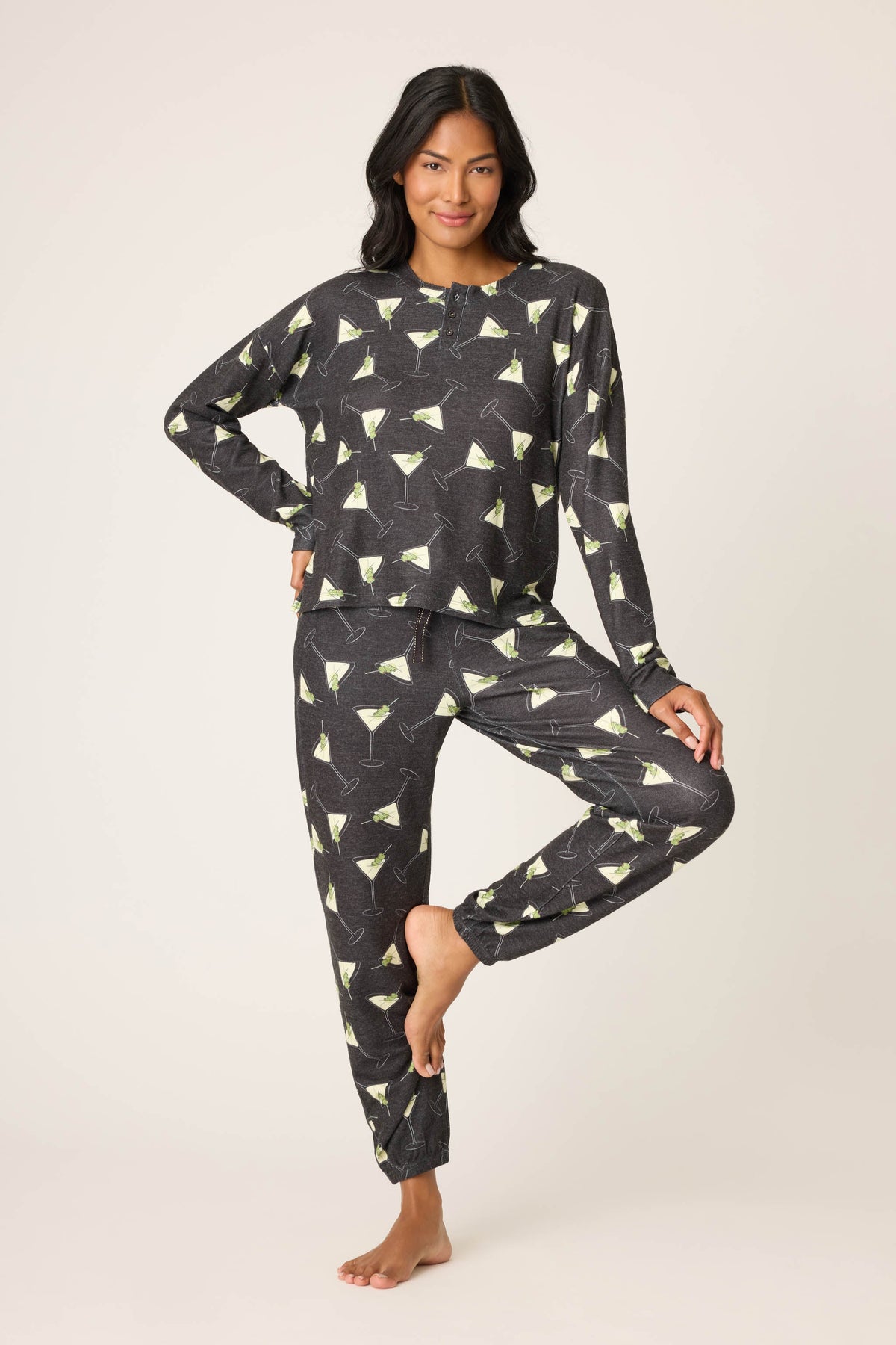 Merrier With A Martini Long Sleeve Top