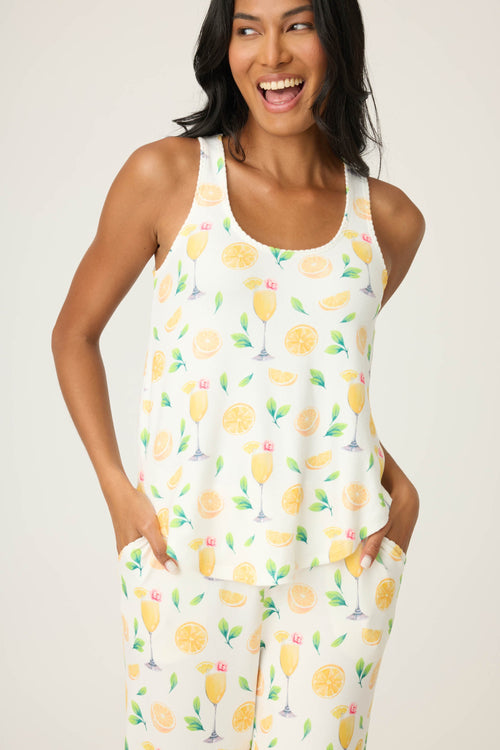 Mimosa Me Drink Print Tank Top