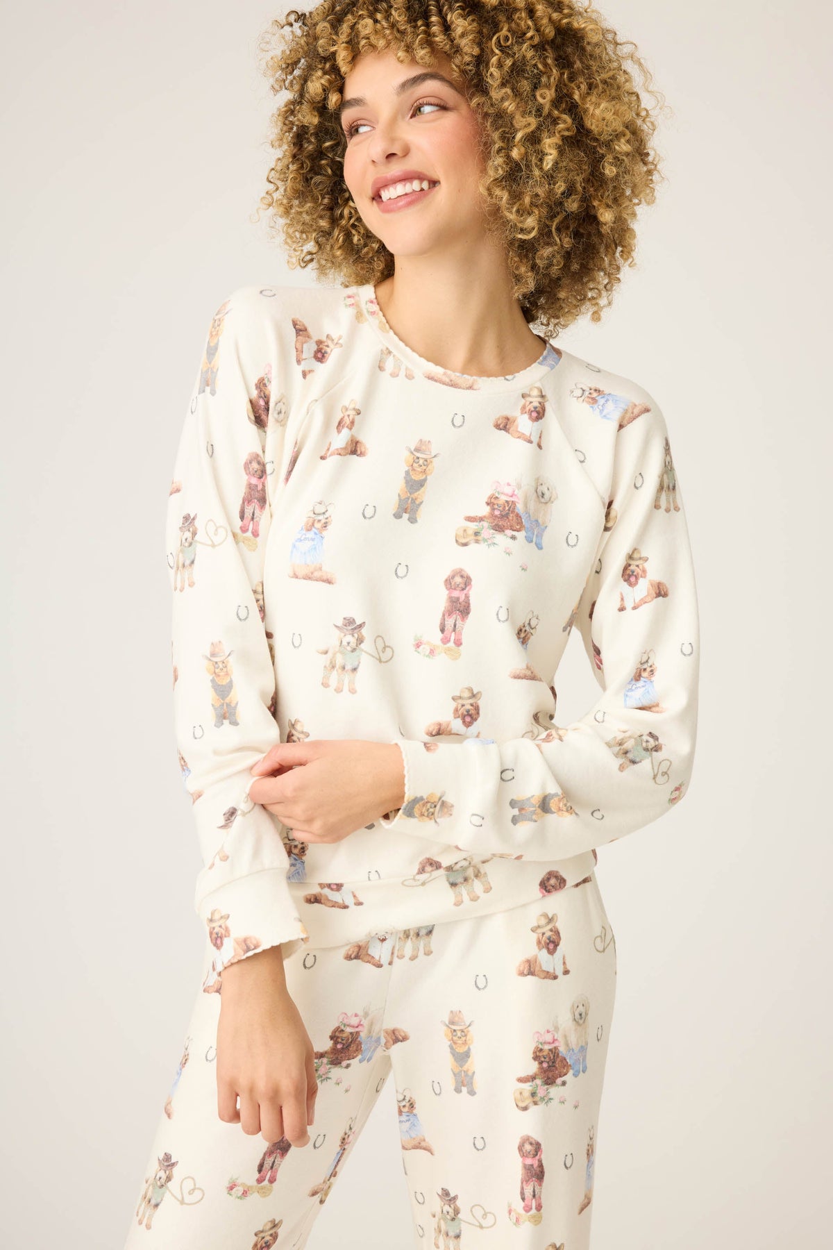 Ruff On The Range Dog Print Long Sleeve Top