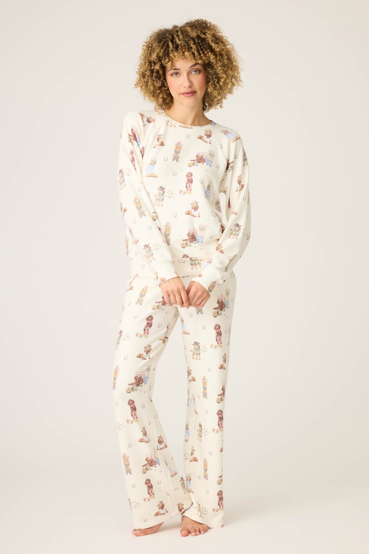 Ruff On The Range Dog Print Long Sleeve Top