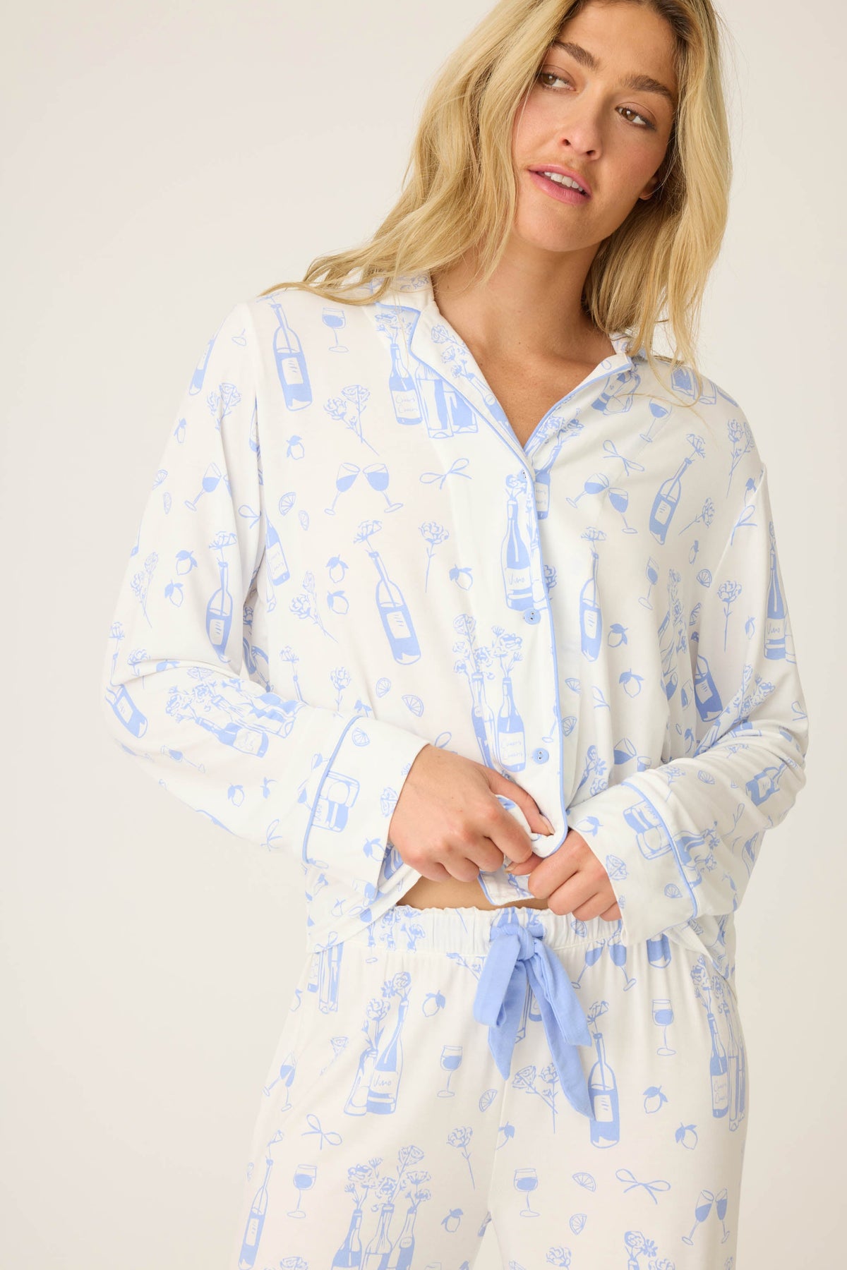 Parisian Dream Whimsical Print Long Sleeve Top