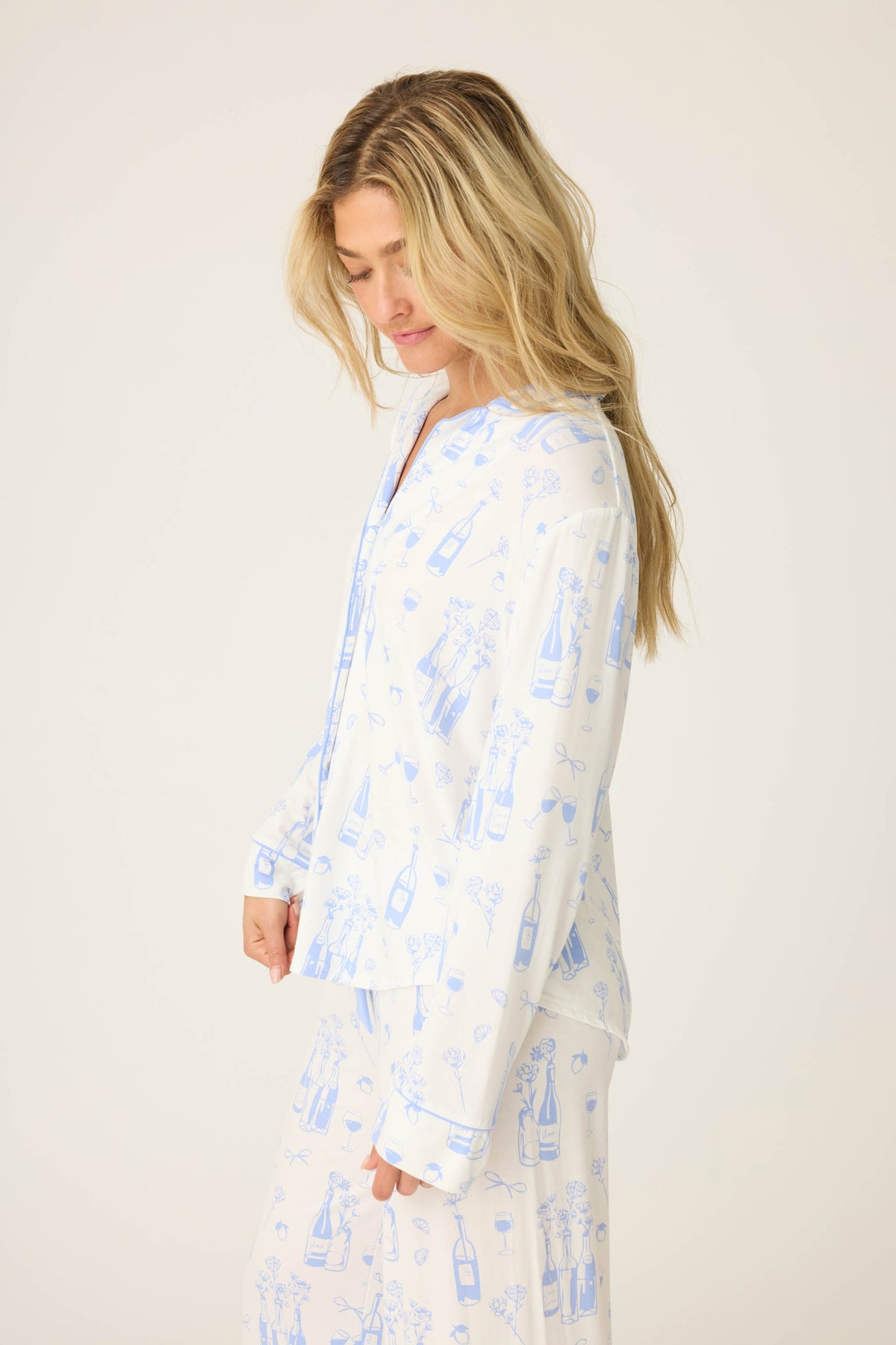 Parisian Dream Whimsical Print Long Sleeve Top