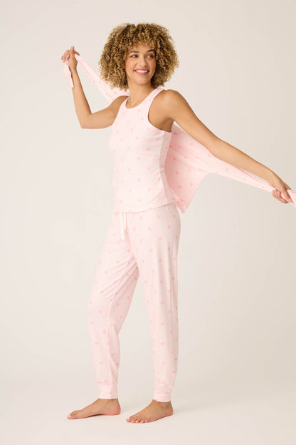 Pointelle Essentials Ditsy Heart 4-Piece Loungewear Set