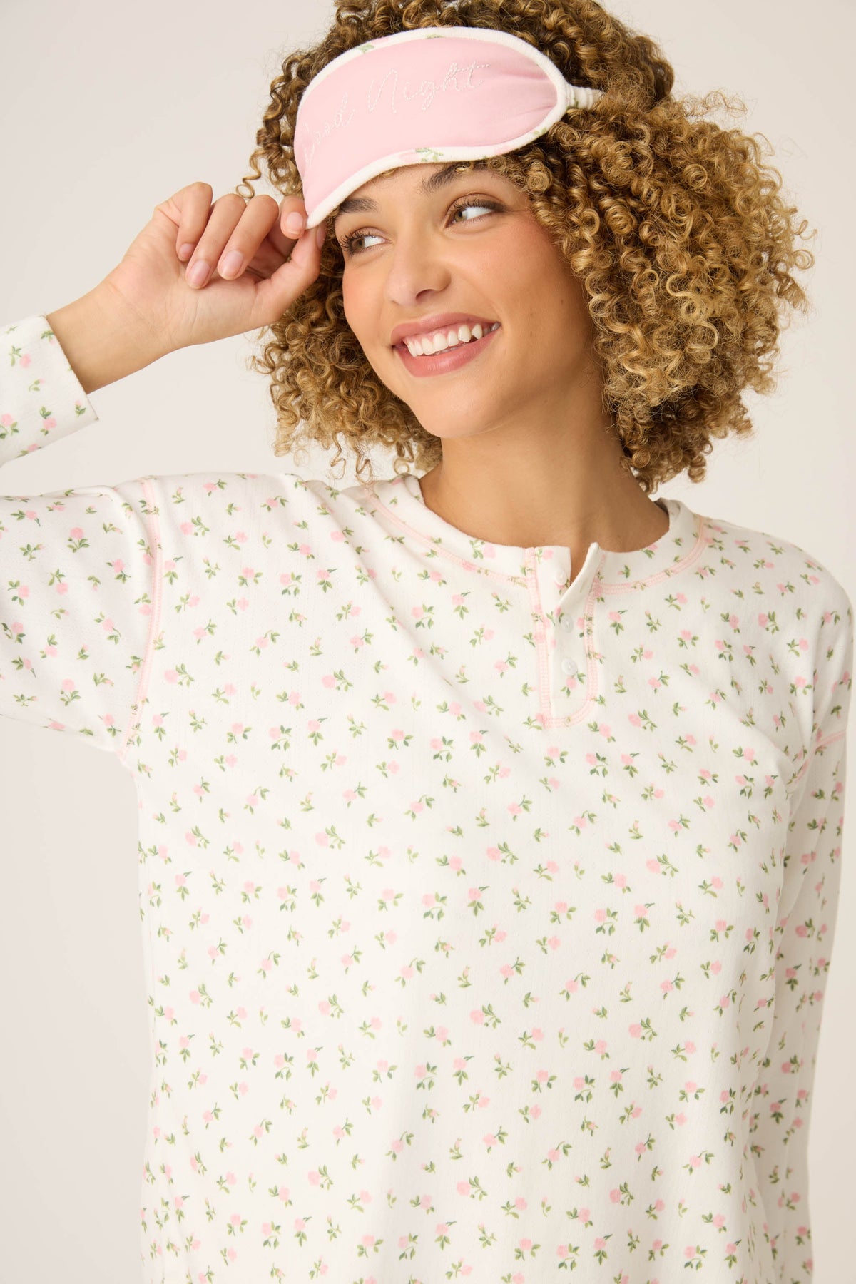 Pointelle Essentials Ditsy Floral 4-Piece Loungewear Set