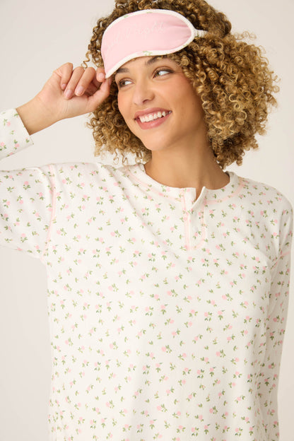 Pointelle Essentials Ditsy Floral 4-Piece Loungewear Set