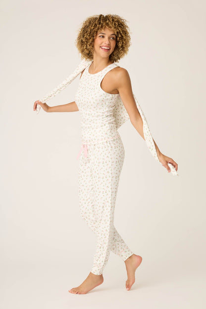 Pointelle Essentials Ditsy Floral 4-Piece Loungewear Set