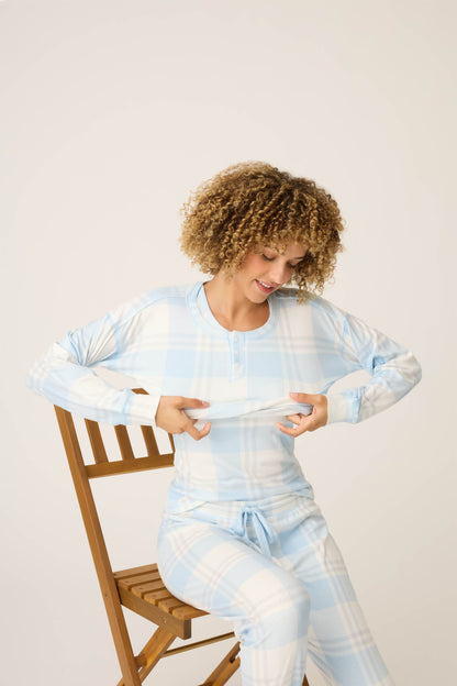 Pointelle Essentials Plaid 4-Piece Loungewear Set
