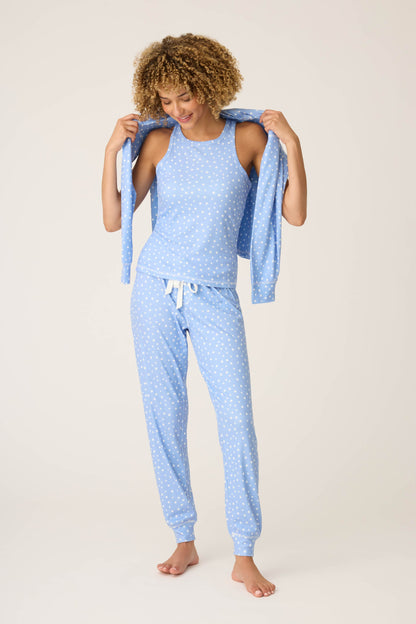 Pointelle Essentials Ditsy Star 4-Piece Loungewear Set