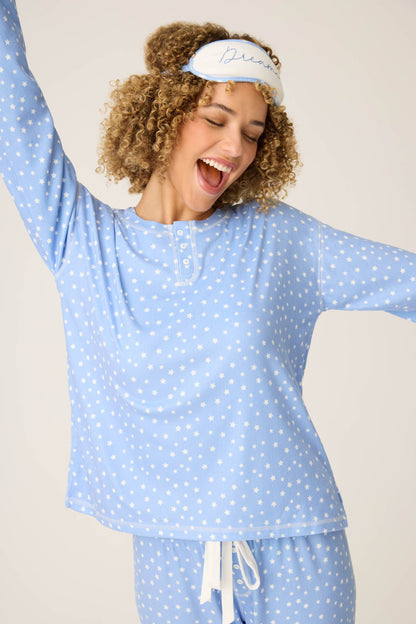 Pointelle Essentials Ditsy Star 4-Piece Loungewear Set