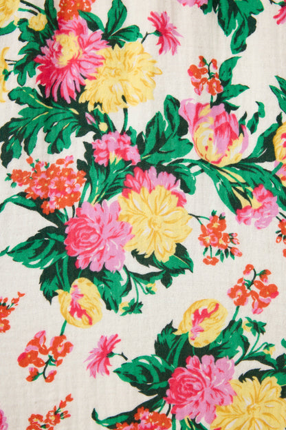 Tropical Floral Print Midi Dress