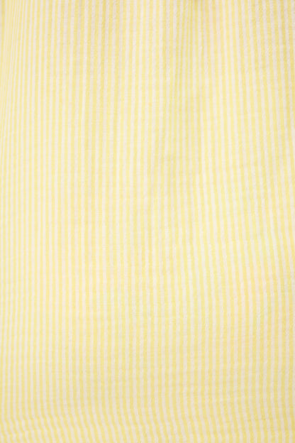 Yellow Stripe Long Sleeve Cotton Gauze Top
