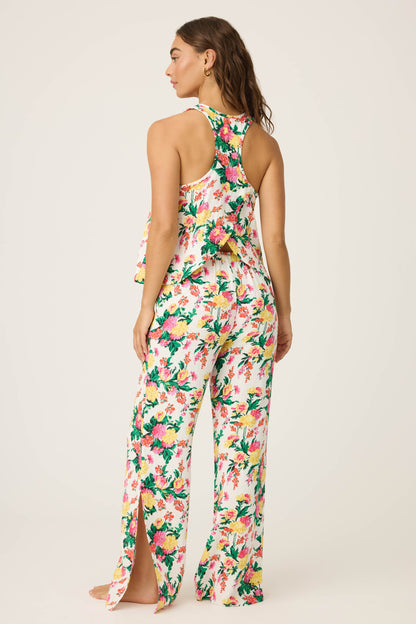 Tropical Floral Print PJ Set