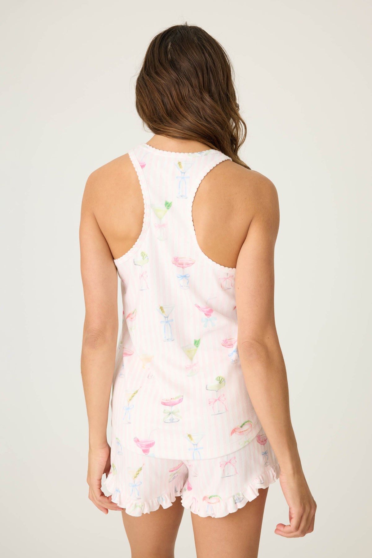 Pretty Punch Cocktail Print Racerback Tank Top