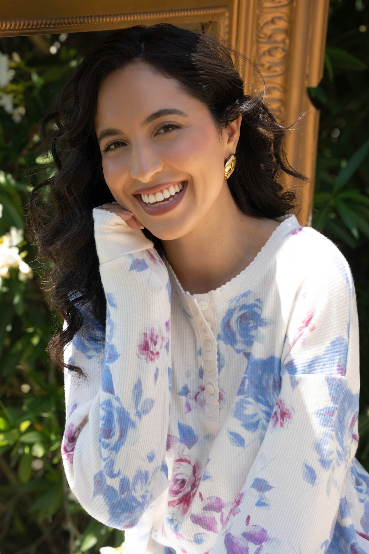Rodeo Rose Floral Long Sleeve Top