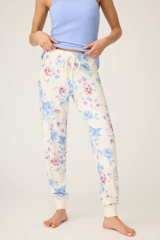 Rodeo Rose Floral Banded Pants