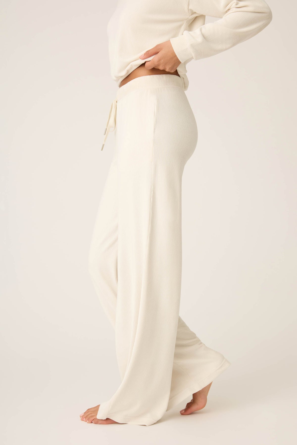 Craving Corduroy Natural Open Leg Pants