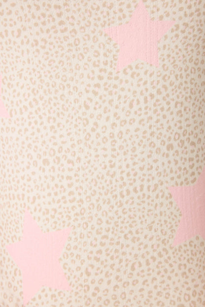 Stay Wild Leopard & Star Print Pointelle Camisole