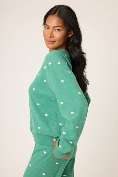 The Outsider Embroidered Bear Fleece Sweatshirt