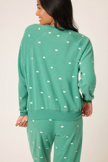 The Outsider Embroidered Bear Fleece Sweatshirt