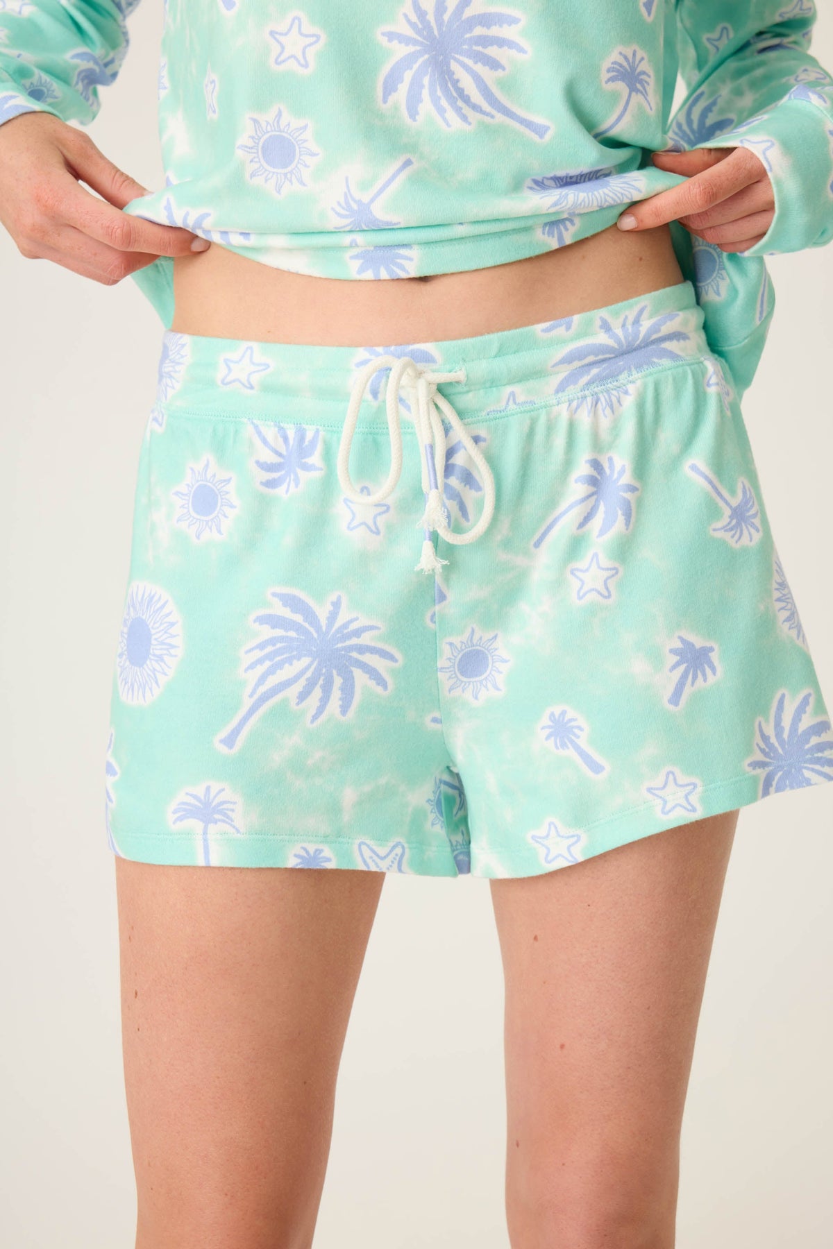 Vacay Vibes Palm Print Shorts