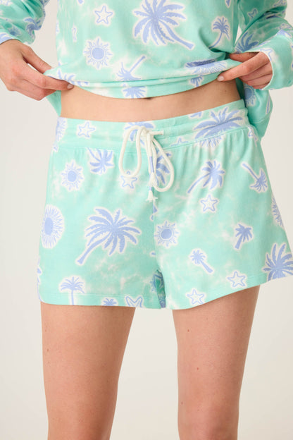 Vacay Vibes Palm Print Shorts