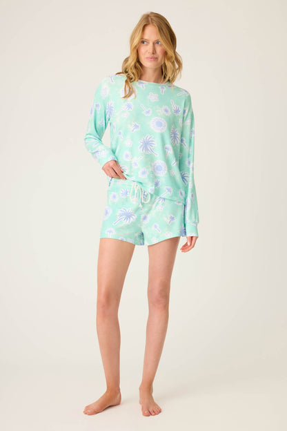Vacay Vibes Palm Print Shorts