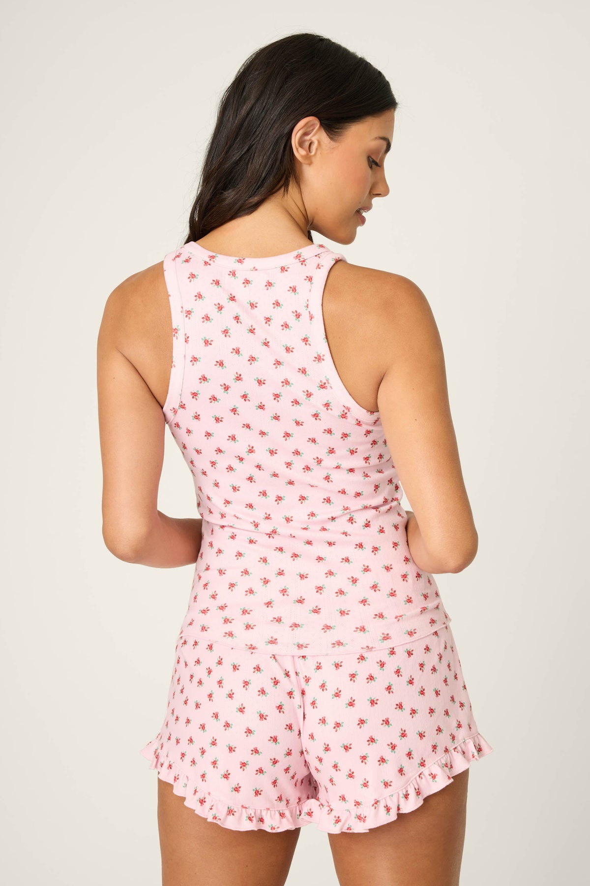 Crazy For The Holidays Ditsy Floral Print Tank Top
