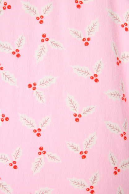4-Piece Mistletoe Print Flannel Gift Set