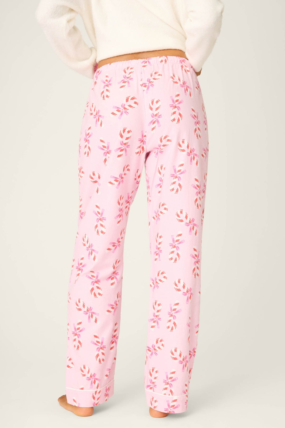 Sweeter Than Sugar Candy Cane Print Flannel Pants