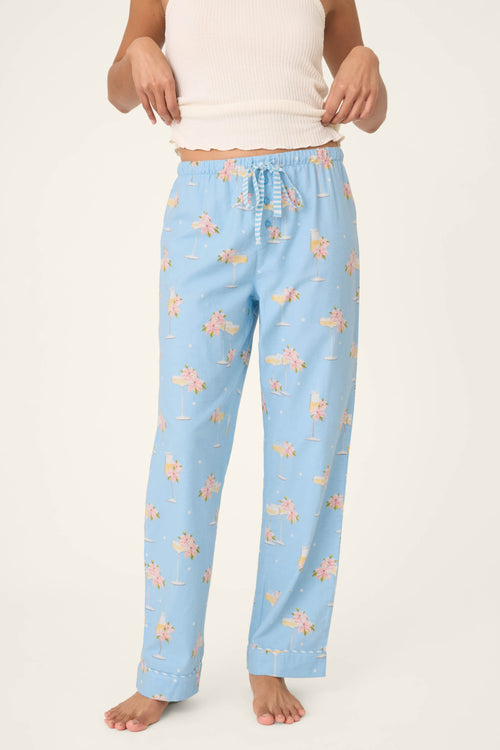 Fizz the Season Open Leg Flannel Pants