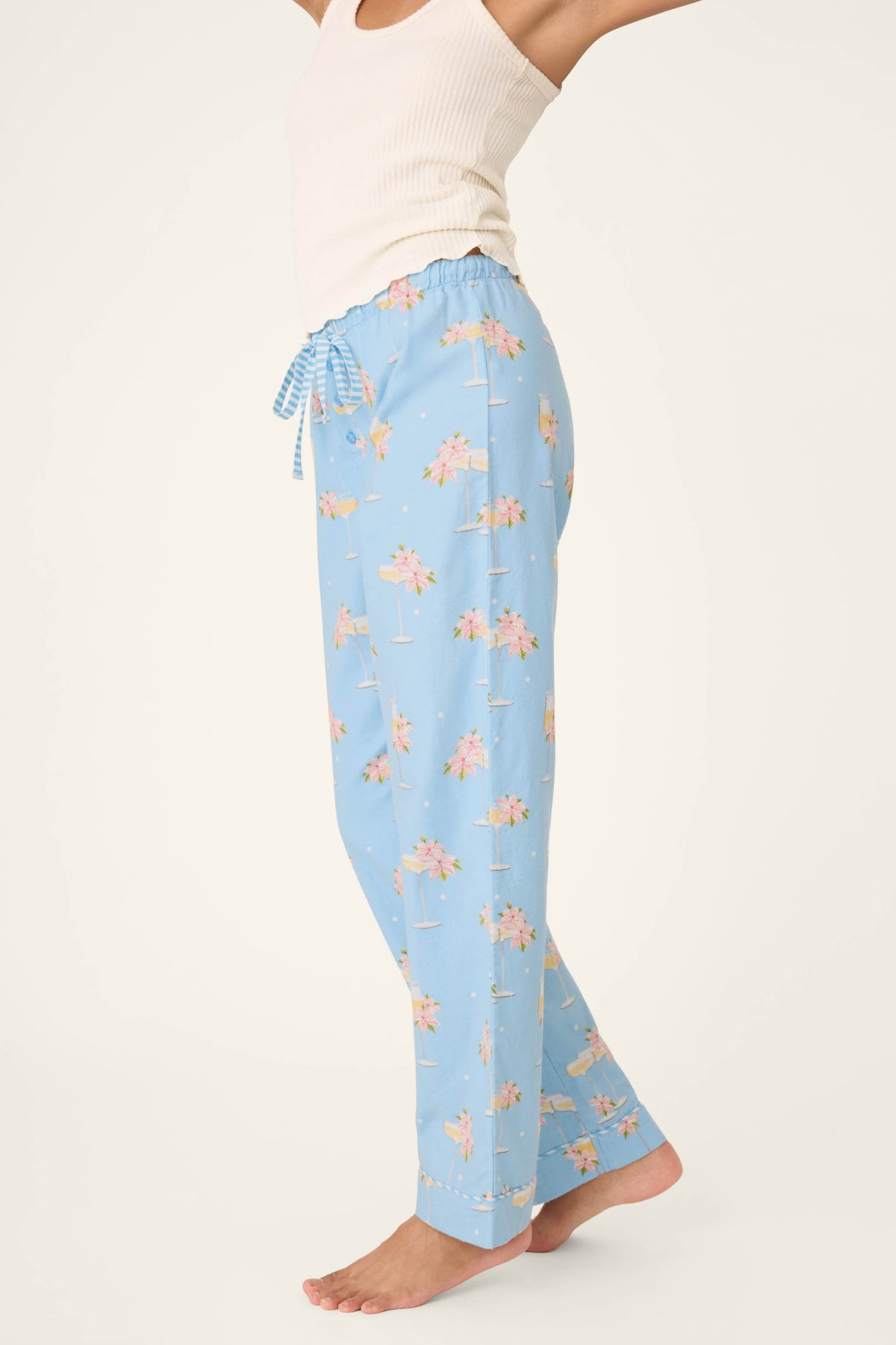 Fizz the Season Open Leg Flannel Pants